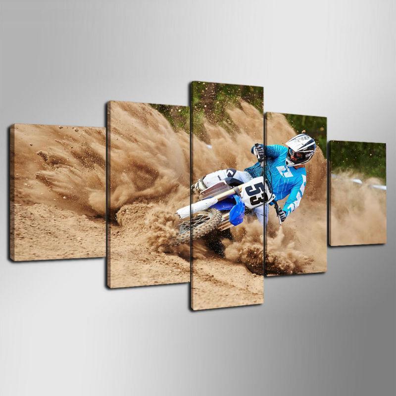Dirt Bike Canvas Wall Art