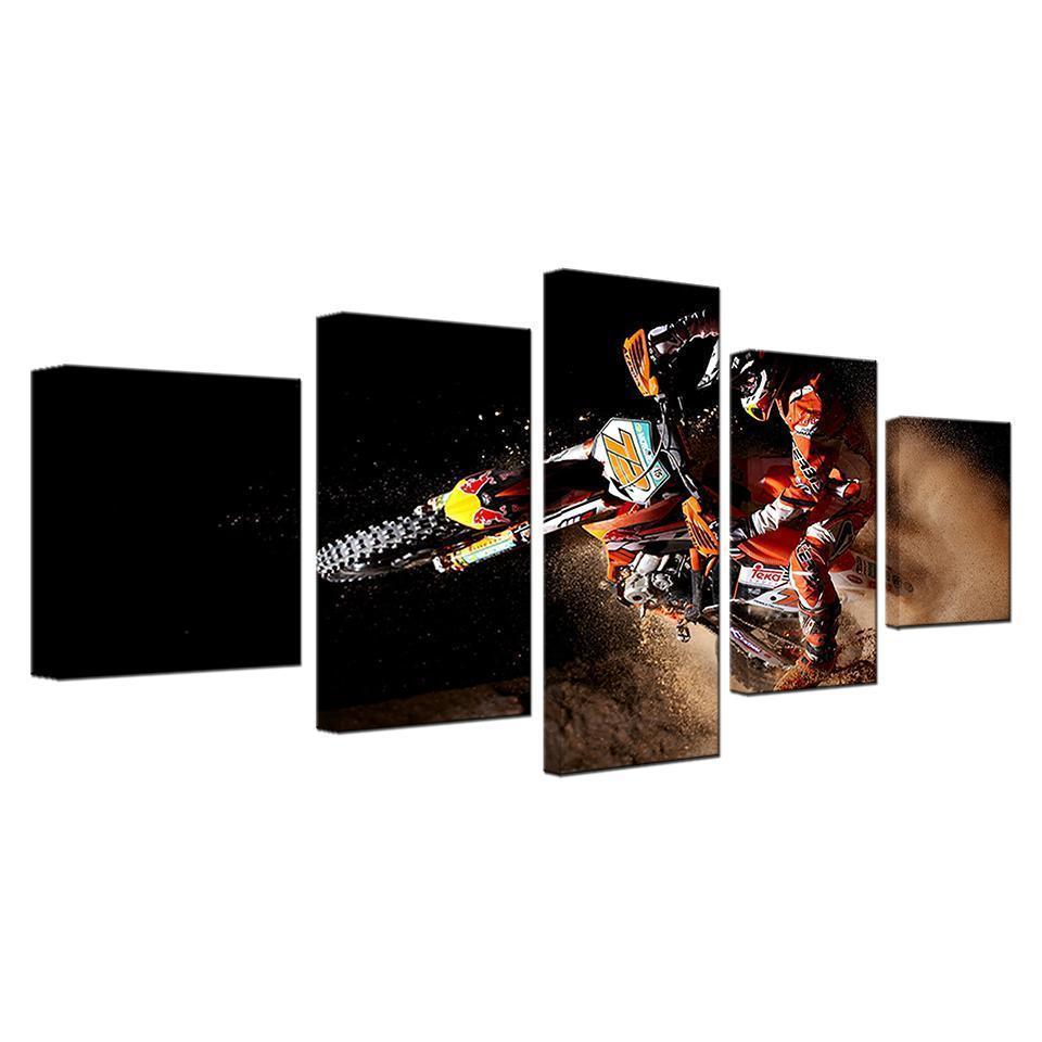 Dirt Bike Motocross X-Games Sport Canvas Wall Art