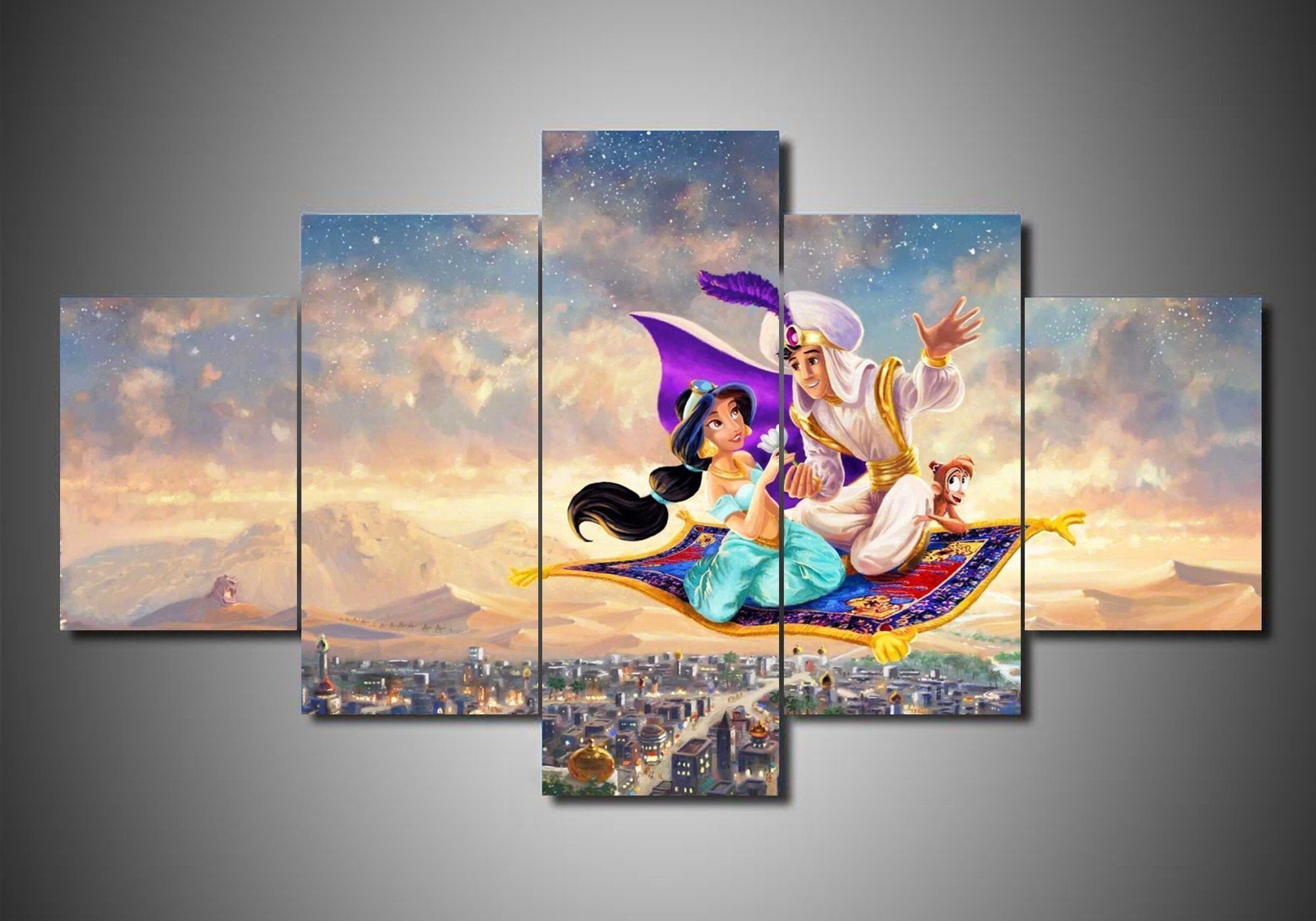 Disney Aladdin Cartoon Canvas Wall Art