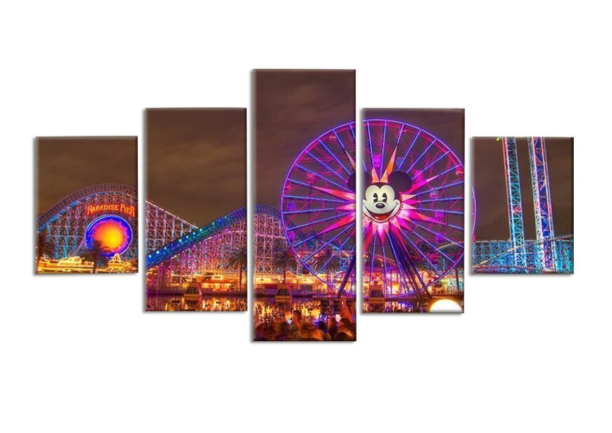 Disney At Night Time Sport Canvas Wall Art