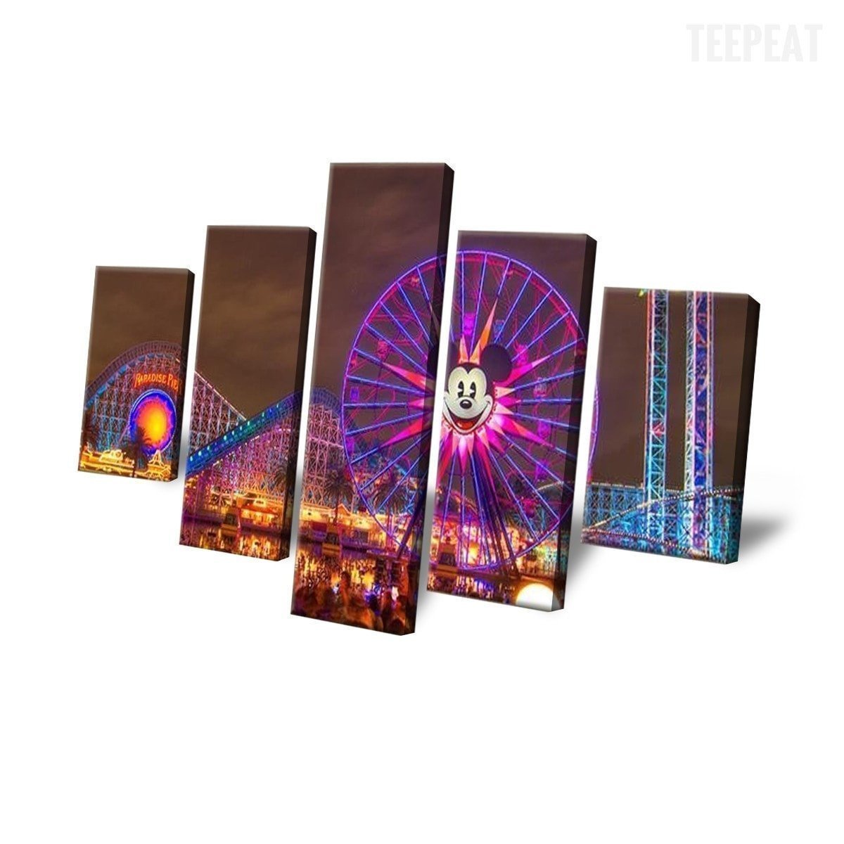 Disney At Night Time Sport Canvas Wall Art