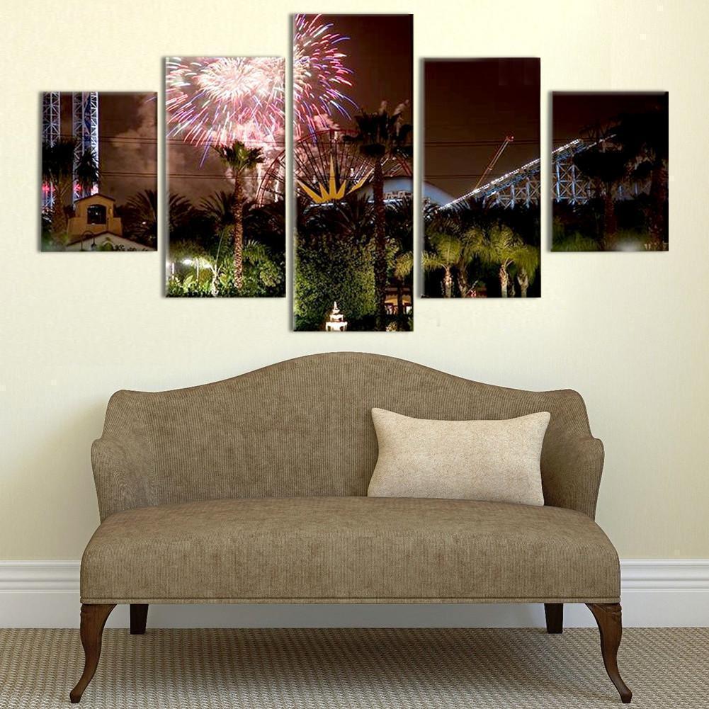 Disney At Night Time V2 Disney Canvas Wall Art
