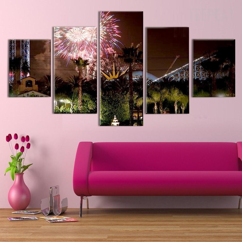 Disney At Night Time V2 Disney Canvas Wall Art