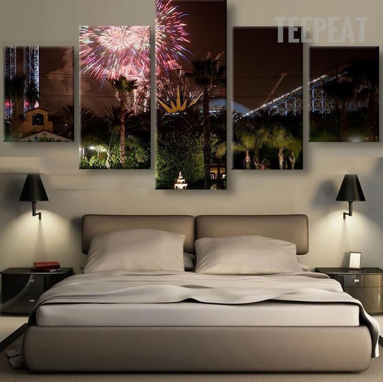 Disney At Night Time V2 Disney Canvas Wall Art