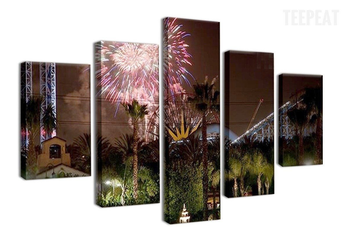 Disney At Night Time V2 Disney Canvas Wall Art