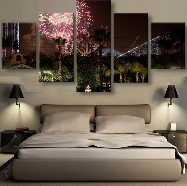 Disney At Night Time V2 Disney Canvas Wall Art