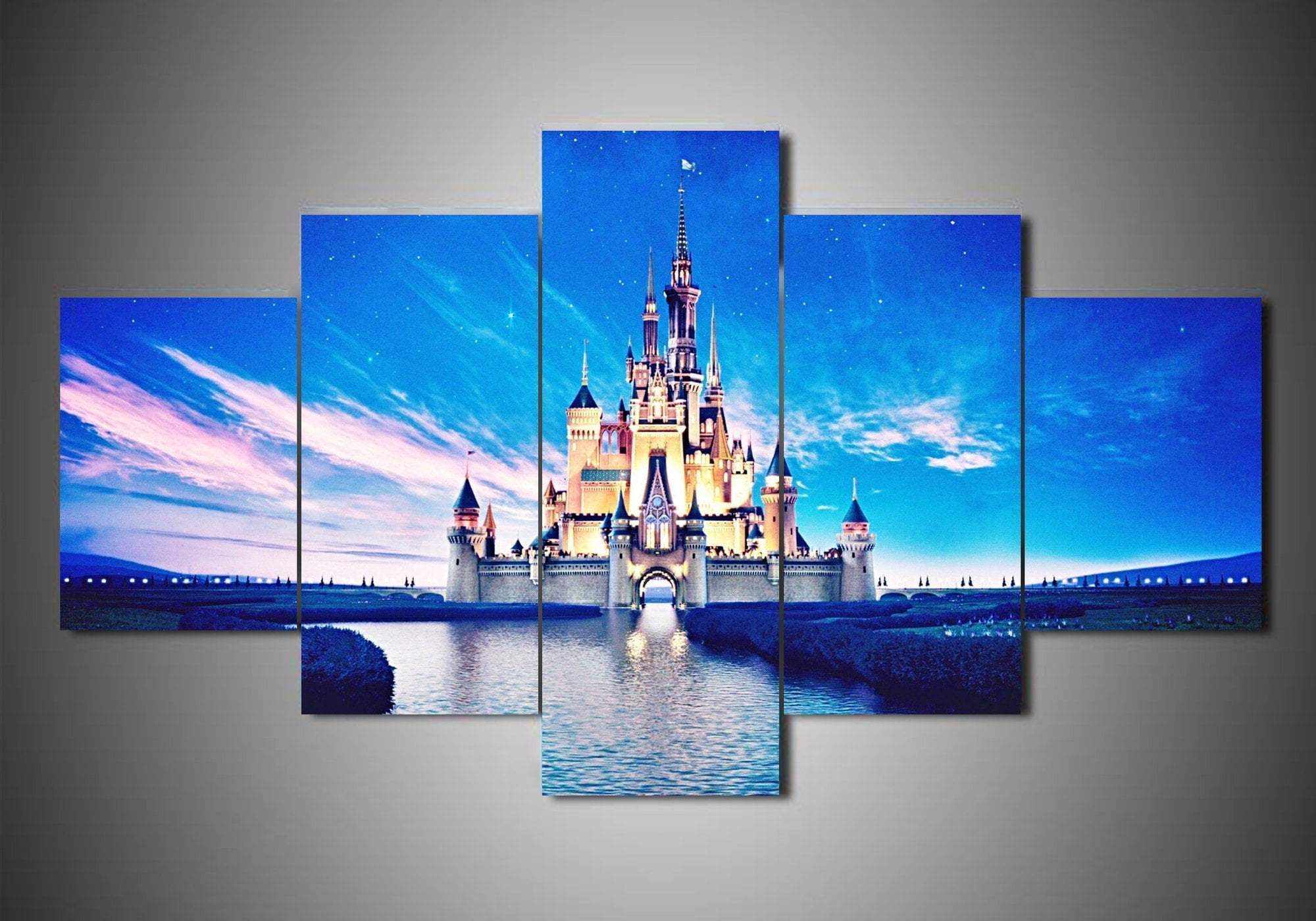 Disney Castle 2 Cartoon Canvas Wall Art