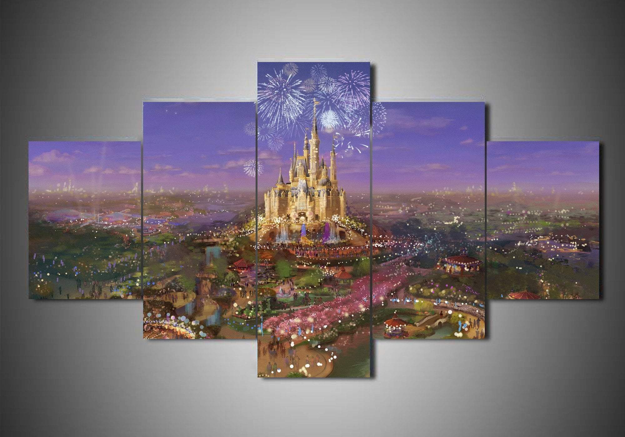 Disney Castle 3 Disney Canvas Wall Art