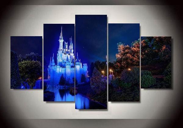 Disney Castle 6 Disney Canvas Wall Art