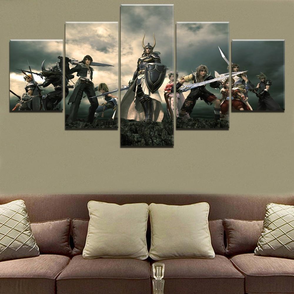 Dissidia Final Fantasy Warrior Of Light 1 Gaming Canvas Wall Art