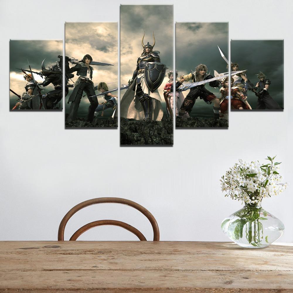 Dissidia Final Fantasy Warrior Of Light 1 Gaming Canvas Wall Art