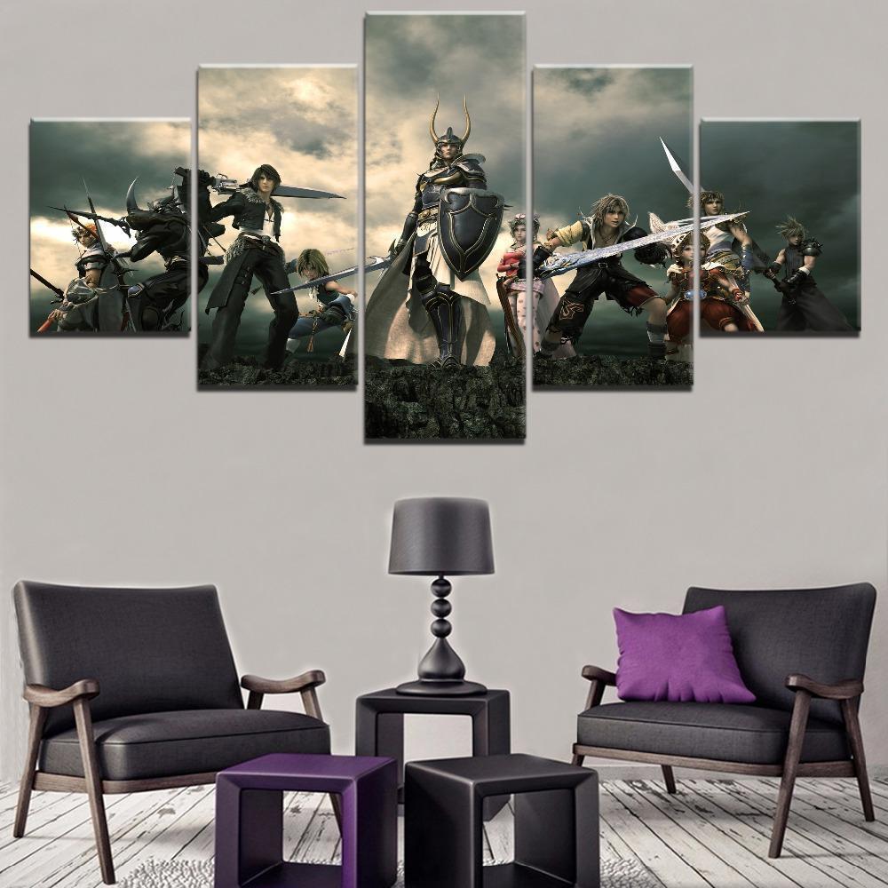 Dissidia Final Fantasy Warrior Of Light 1 Gaming Canvas Wall Art