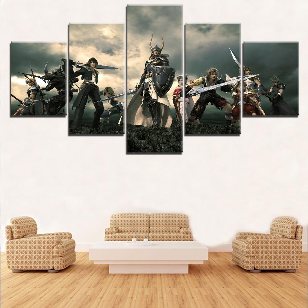 Dissidia Final Fantasy Warrior Of Light 1 Gaming Canvas Wall Art