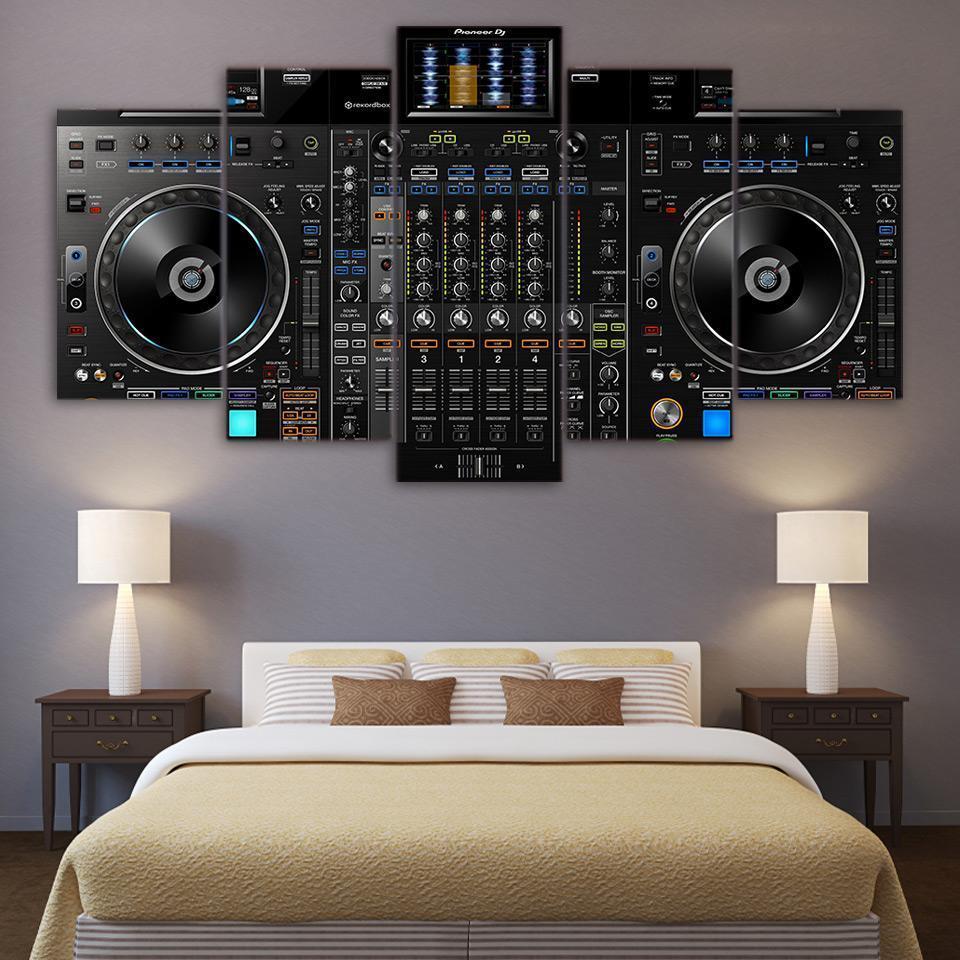 DJ Player Music Canvas Wall Art