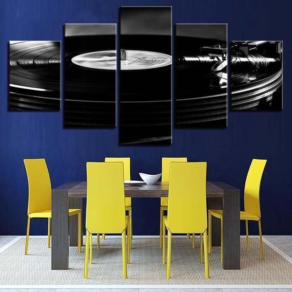 DJ Turntable Music Canvas Wall Art