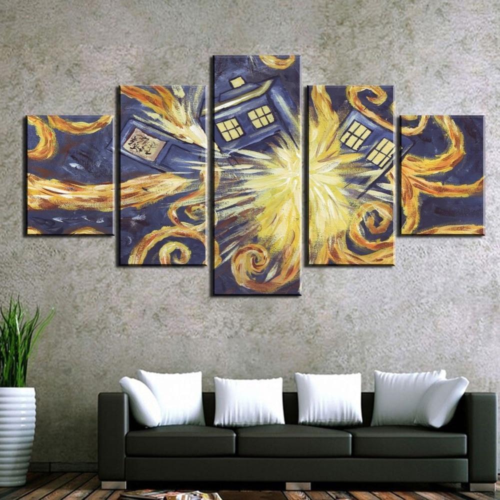 Doctor Who Van Gogh Painting Abtract Canvas Wall Art