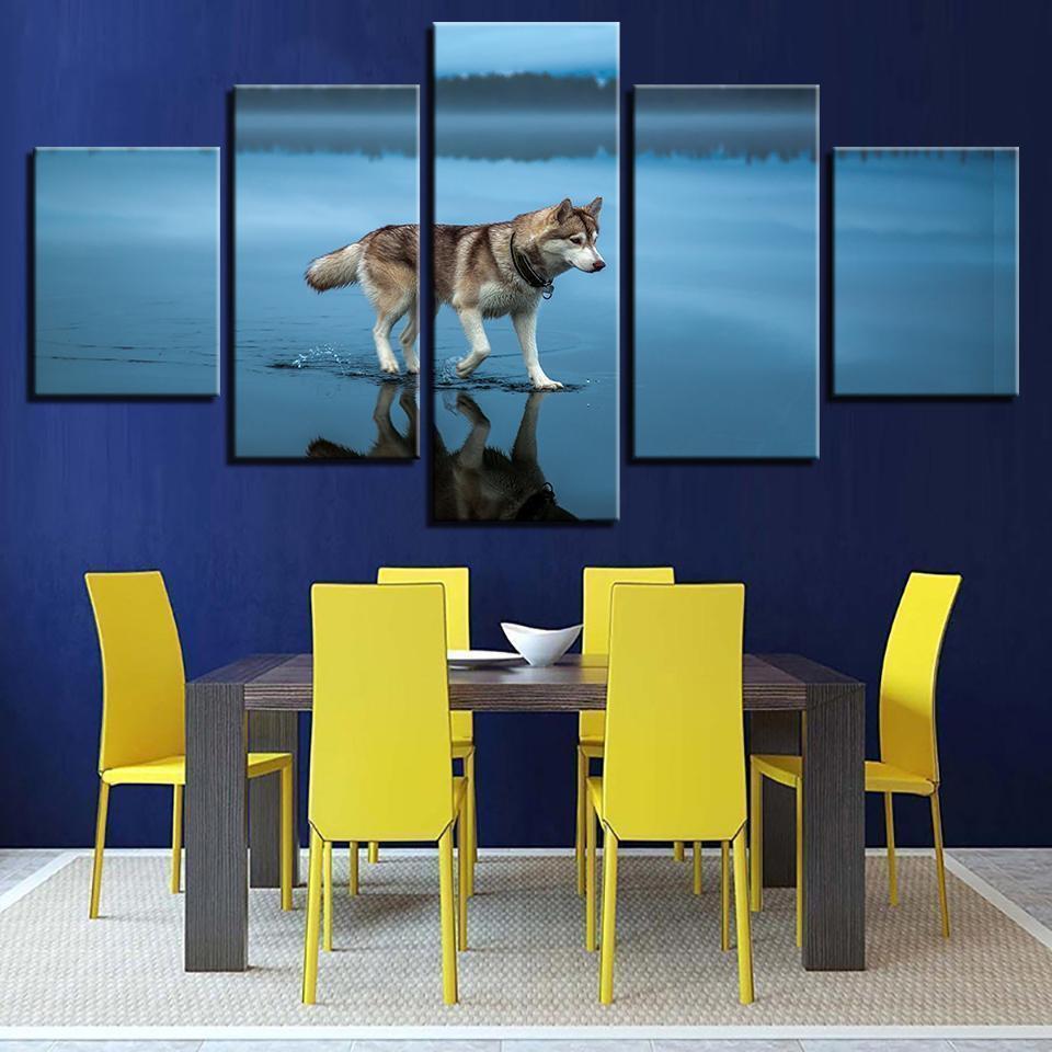 Dog Husky 2 Animal Canvas Wall Art