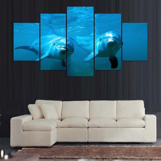 Dolphin Animal Canvas Wall Art