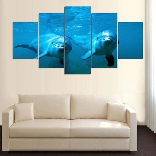 Dolphin Animal Canvas Wall Art