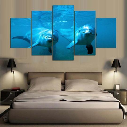 Dolphin Animal Canvas Wall Art
