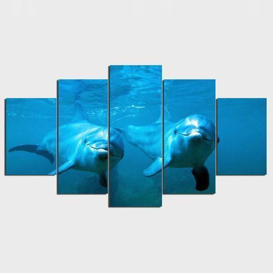 Dolphin Animal Canvas Wall Art