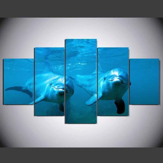 Dolphin Animal Canvas Wall Art