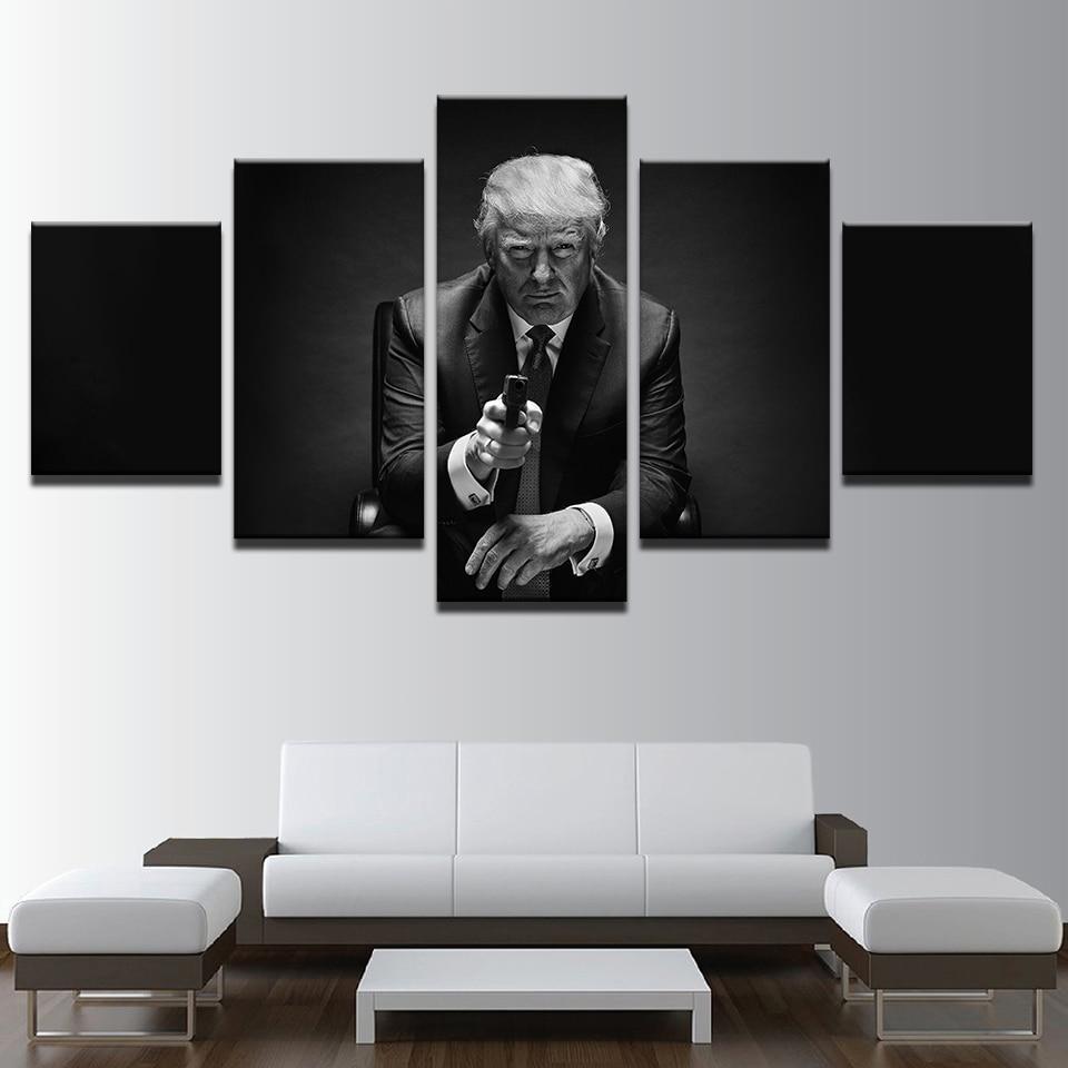 Donald Trump Posters Modular Black And White  Celebrity Canvas Wall Art