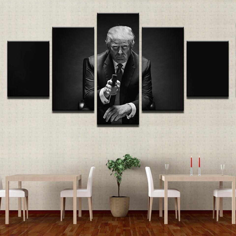 Donald Trump Posters Modular Black And White  Celebrity Canvas Wall Art