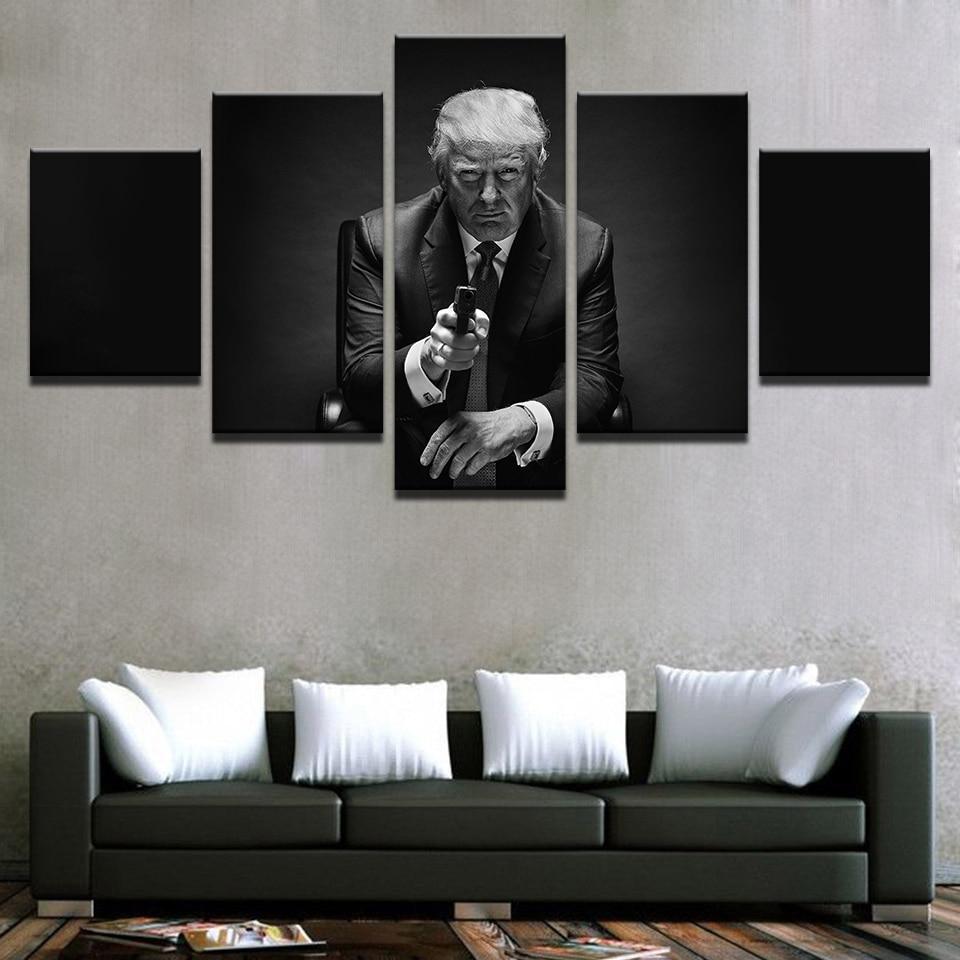 Donald Trump Posters Modular Black And White  Celebrity Canvas Wall Art