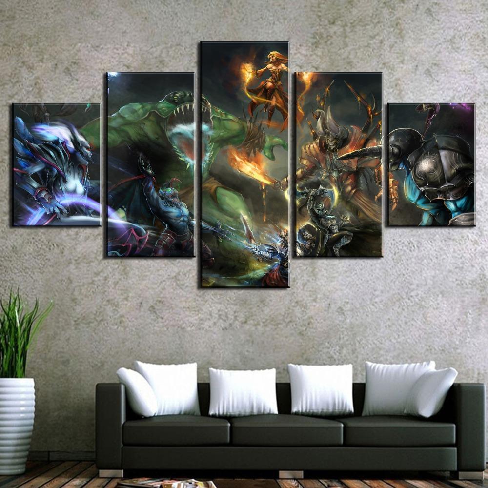 DOTA 2 Battle Gaming Artwork Canvas Wall Art