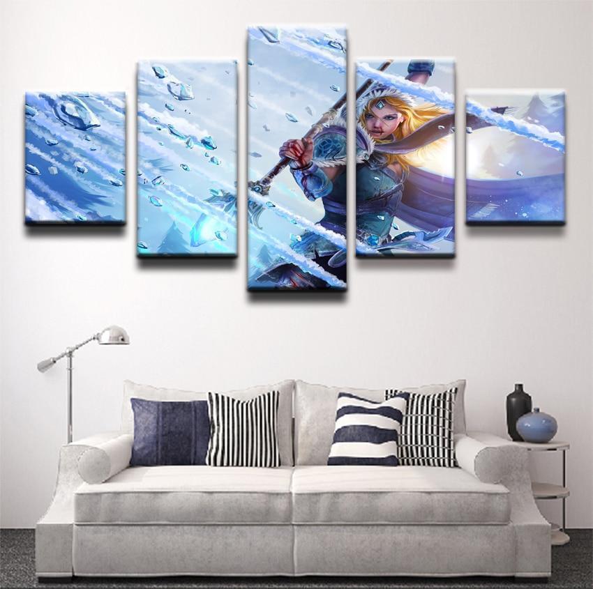 DOTA 2 Crystal Maiden Gaming Canvas Wall Art