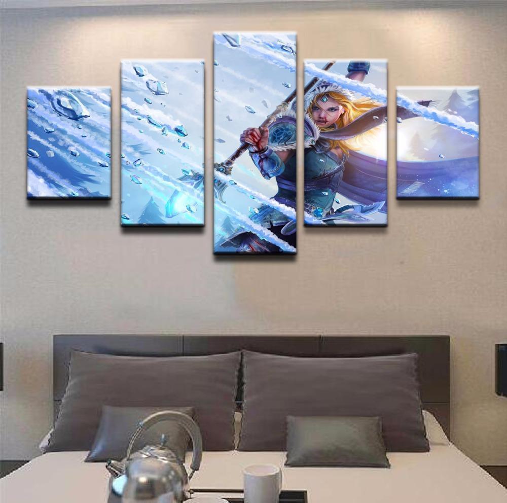 DOTA 2 Crystal Maiden Gaming Canvas Wall Art