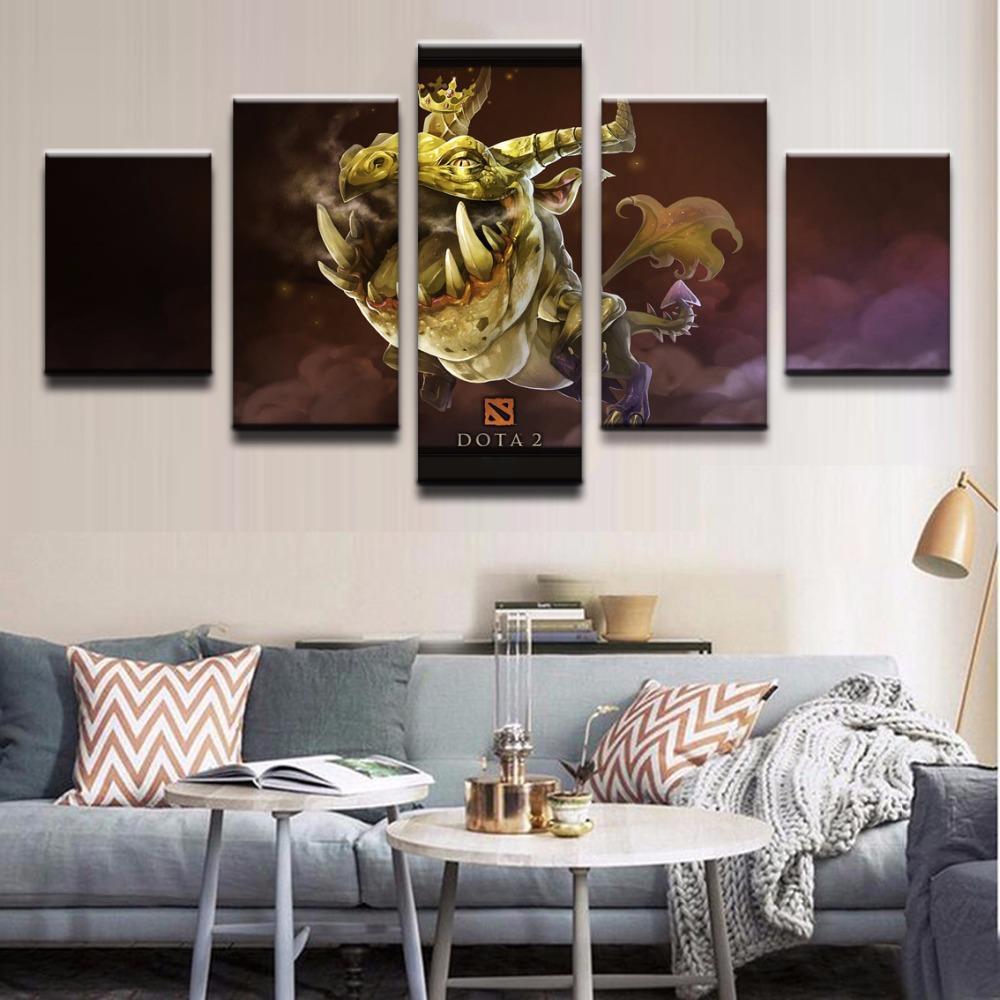 DOTA 2 Golden Greevil Gaming Canvas Wall Art
