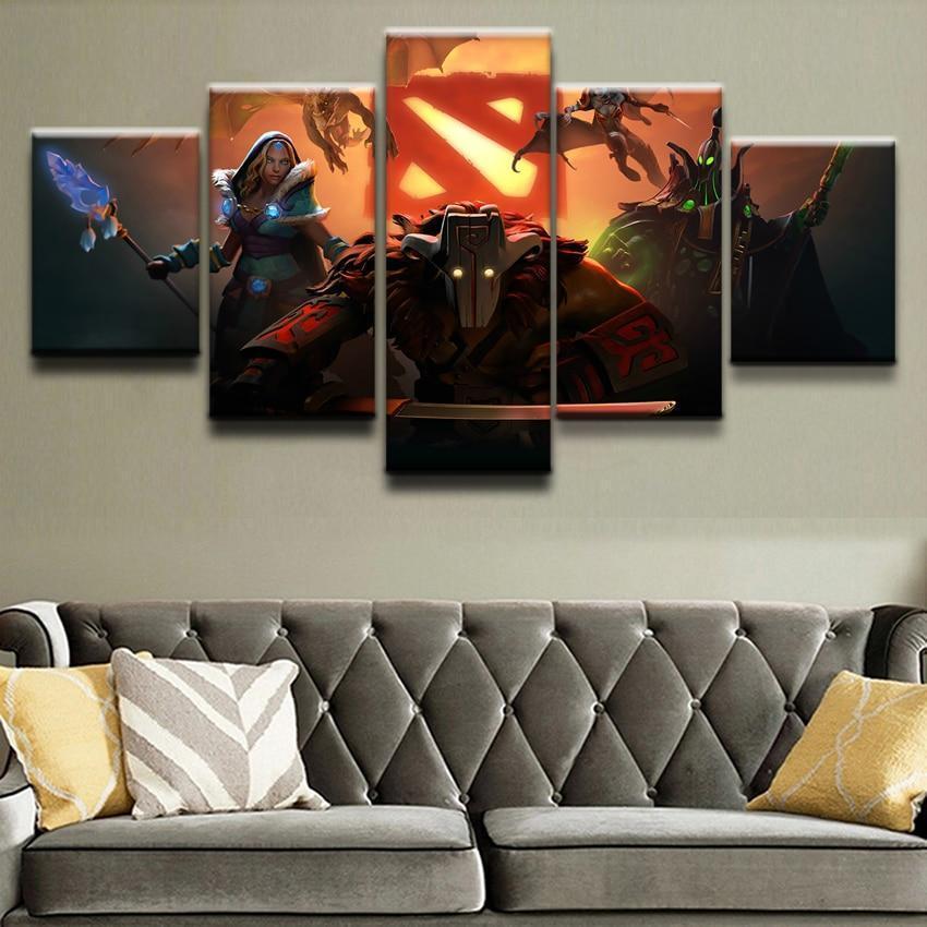 DOTA 2 Main Screen Gaming Canvas Wall Art