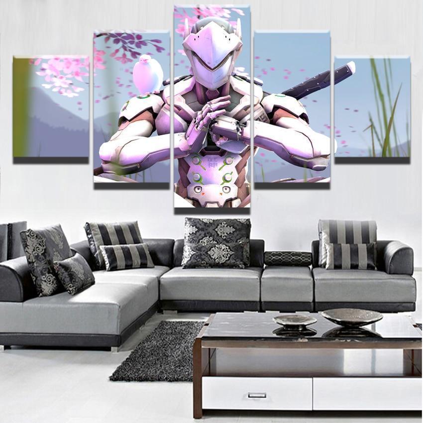 Dove And Genji Champion Gaming Canvas Wall Art