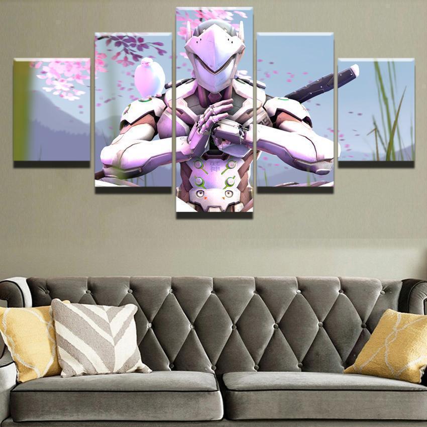 Dove And Genji Champion Gaming Canvas Wall Art