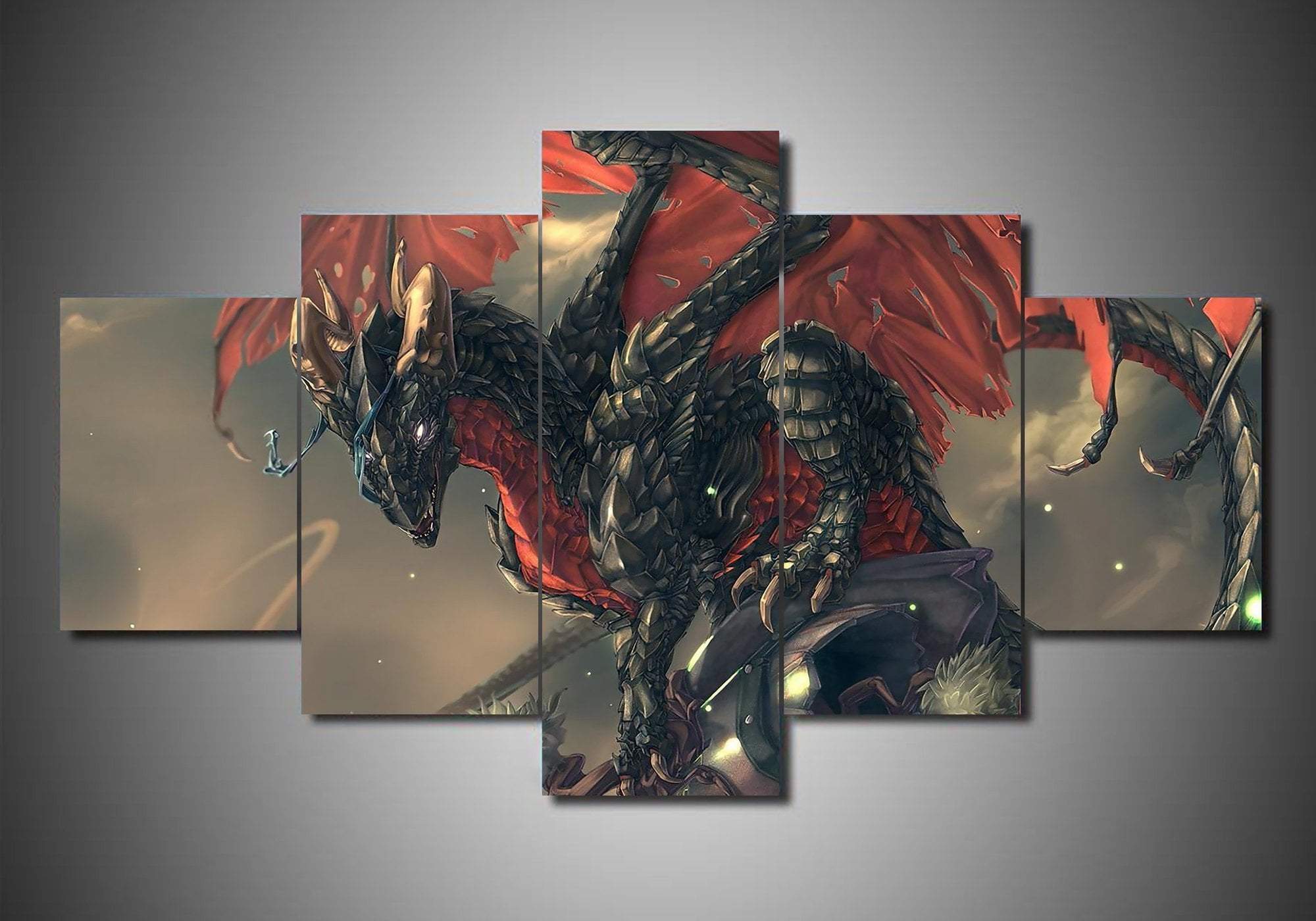 Dragon 1 Abstract Animal Canvas Wall Art