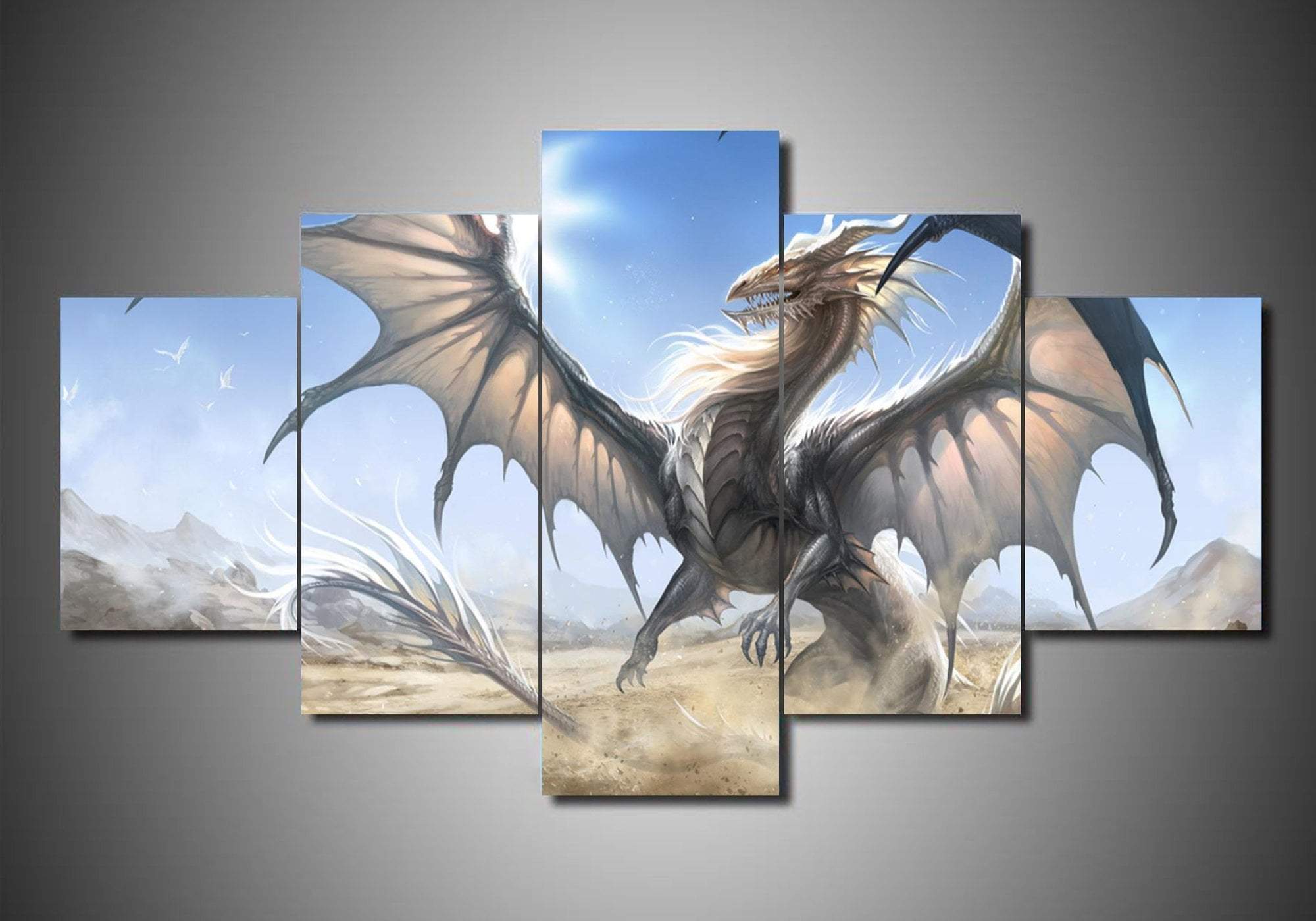 Dragon 11 Abstract Animal Canvas Wall Art