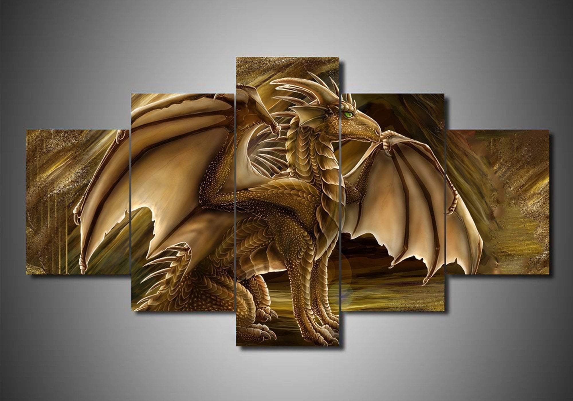Dragon 12 Abstract Animal Canvas Wall Art