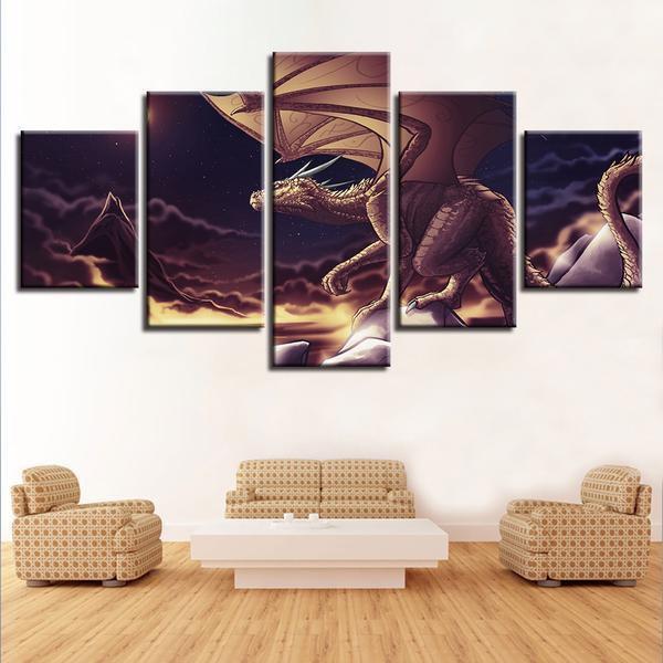 Dragon 15 Abstract Animal Canvas Wall Art