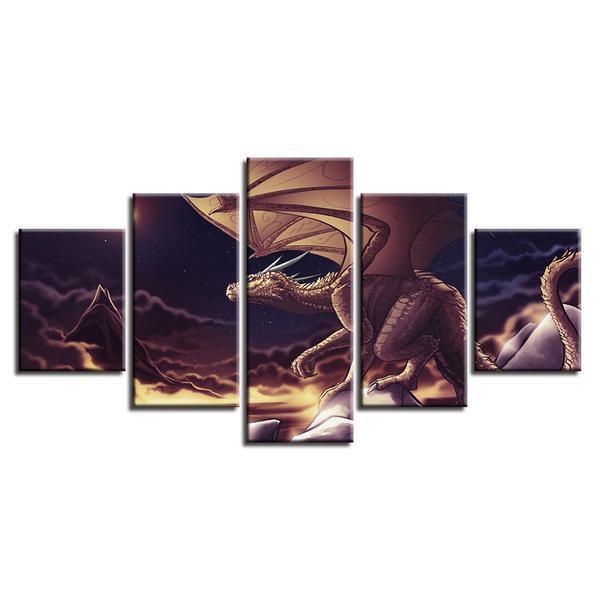 Dragon 15 Abstract Animal Canvas Wall Art
