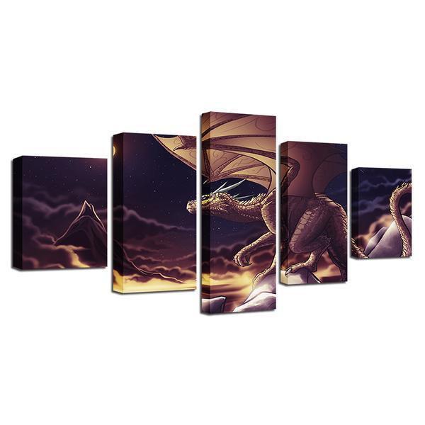 Dragon 15 Abstract Animal Canvas Wall Art