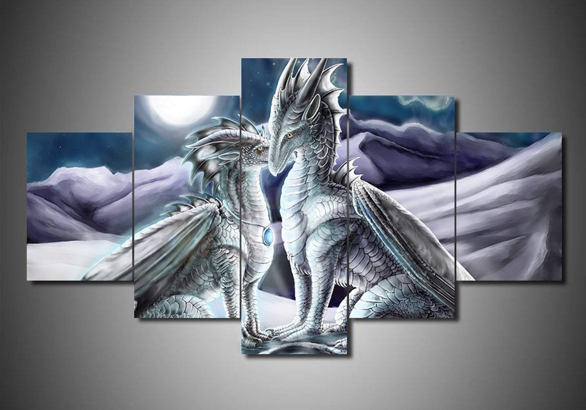 Dragon 6 Abstract Animal Canvas Wall Art