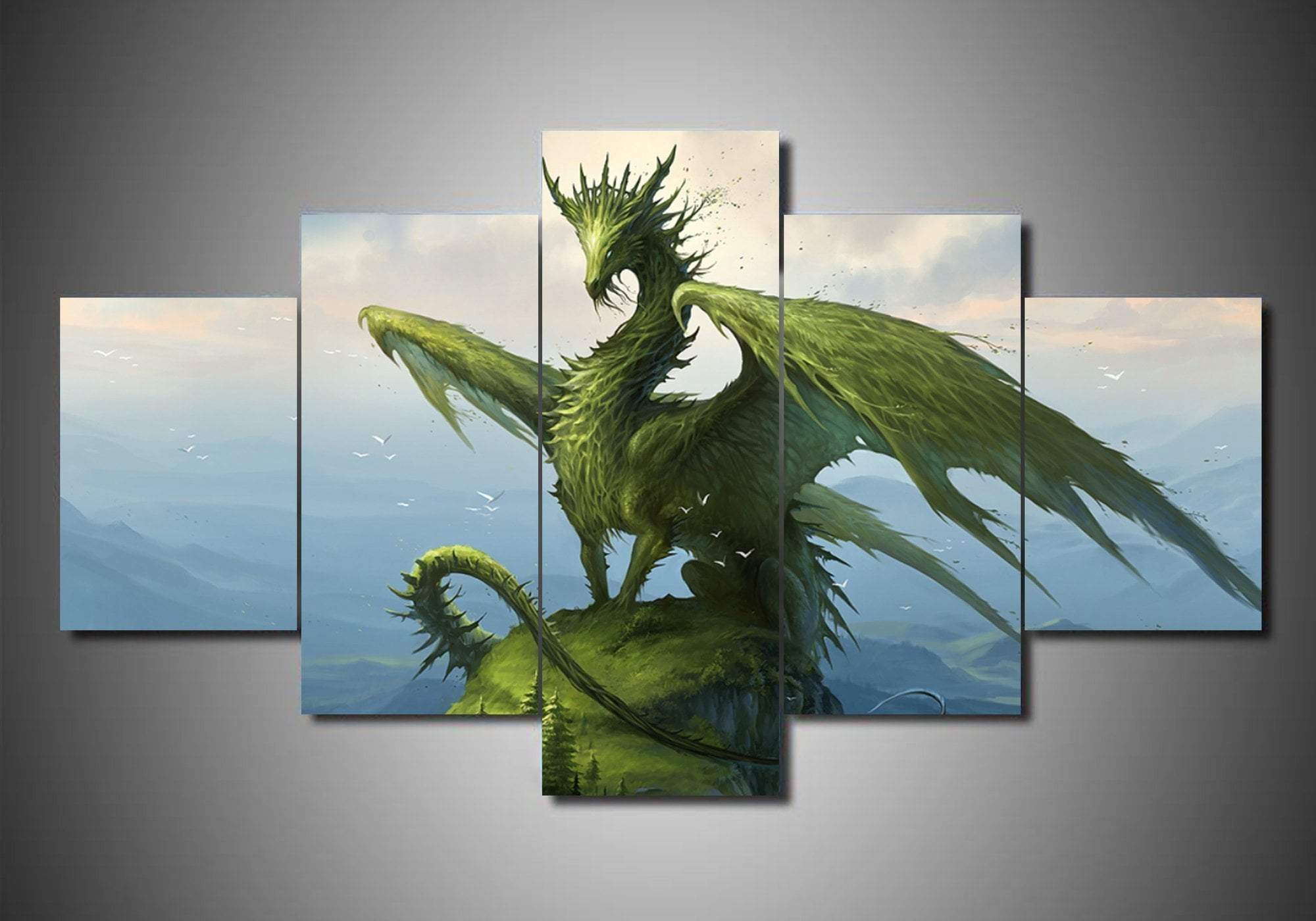 Dragon 7 Abstract Animal Canvas Wall Art