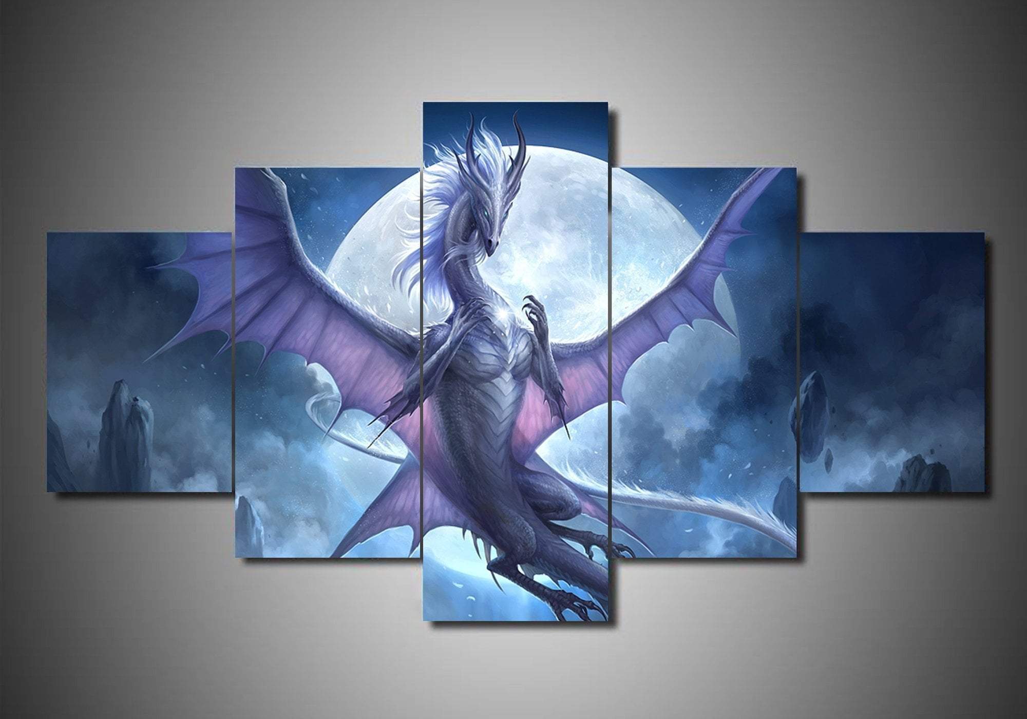 Dragon 8 Abstract Animal Canvas Wall Art