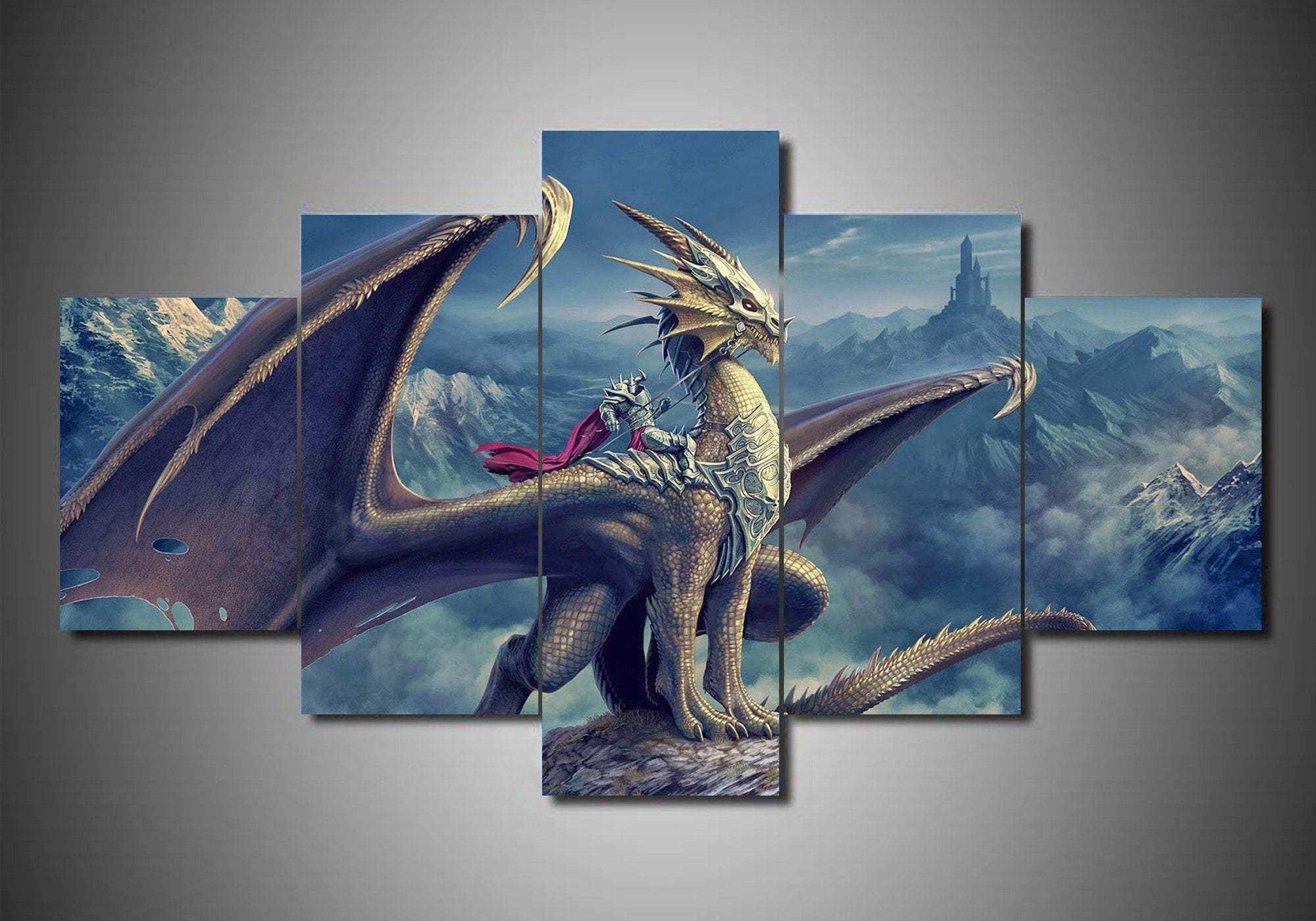 Dragon Abstract Animal Canvas Wall Art