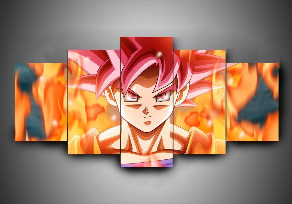 Dragon Ball Goku Saiyan God Anime Canvas Wall Art