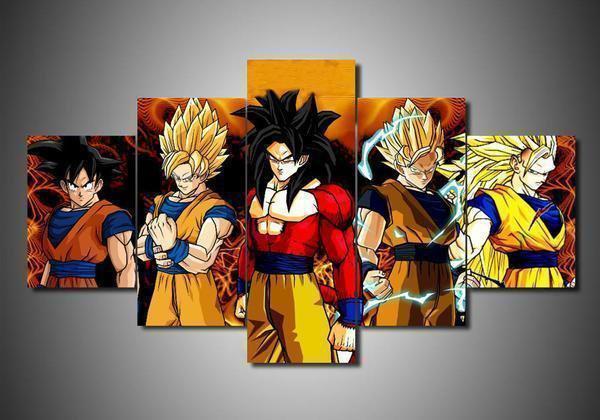 Dragon Ball Songuku Ssj Anime Canvas Wall Art