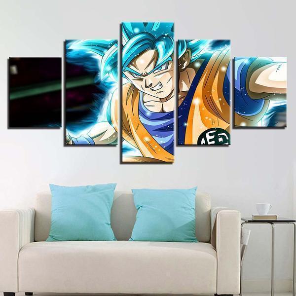 Dragon Ball Super Goku Super Saiyan Anime Canvas Wall Art