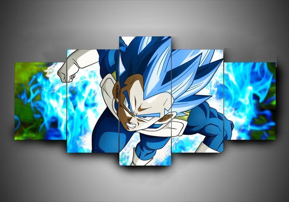 Dragon Ball Supervegeta Saiyan Blue Anime Canvas Wall Art